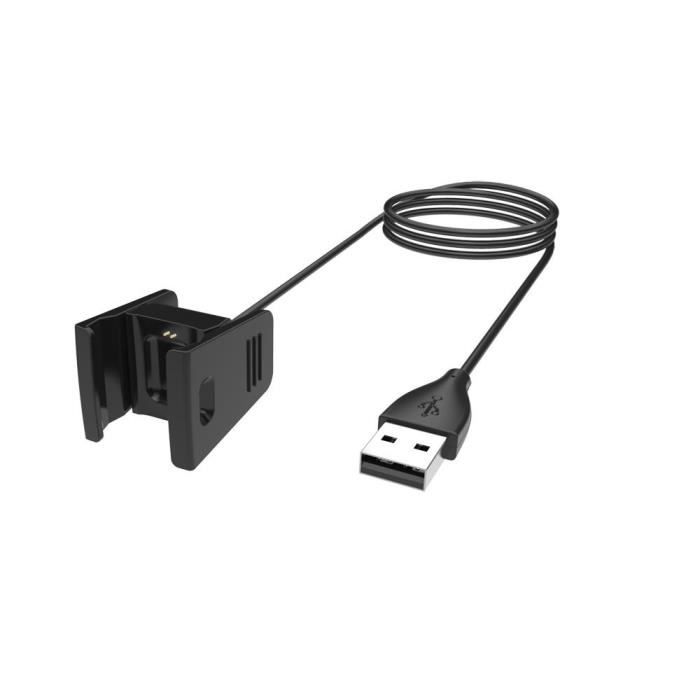Chargeur Fitbit Charge 2 - FITBIT - Câble de chargement USB de remplacement 21 pouces - Noir