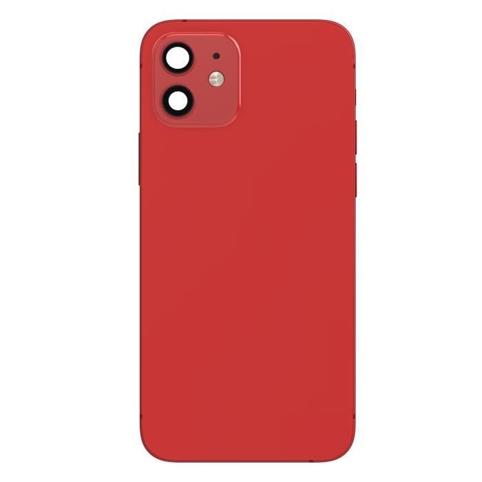 Châssis arrière iPhone 12 Mini Rouge avec vitre arrière