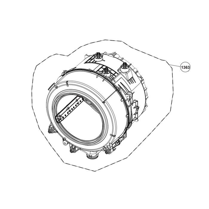 Bloc laveur repère 1363 Machine à laver Lave linge 2500706000 BEKO