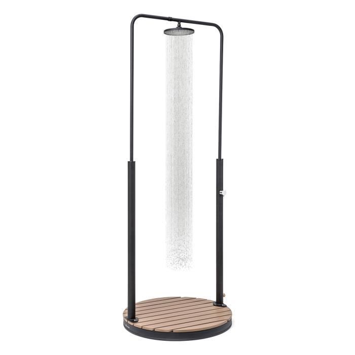 Douche de jardin Blumfeldt Sumatra Falls RD WPC Aluminium Ø 80 cm