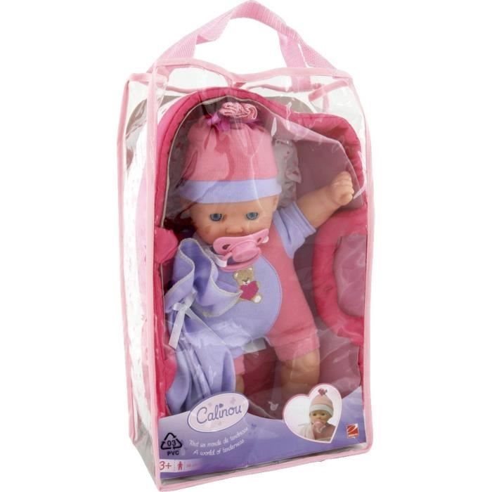 Poupon Bebe 30 Cm Et Son Couffin Pyjama Mauve Cdiscount Jeux Jouets