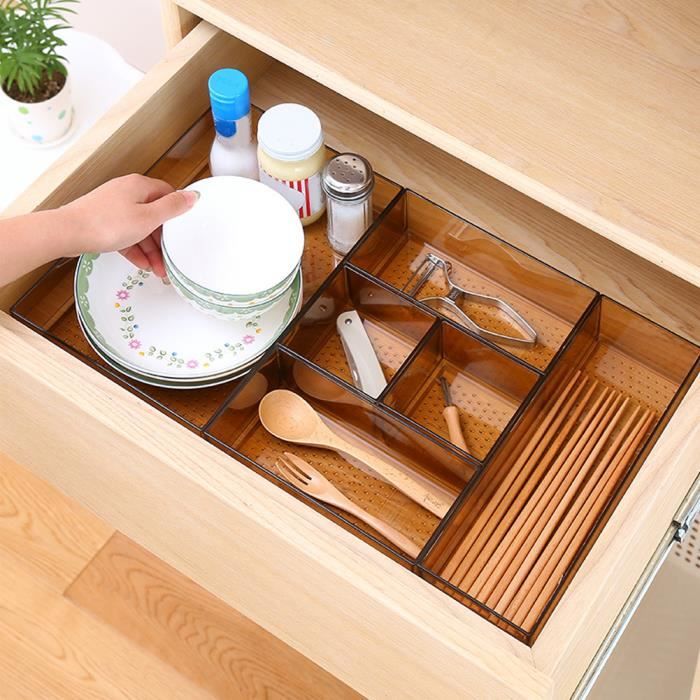 Porte-couverts Acier Inox - Organisateur De Rangement Pour Couverts, Cuillères Et Fourchettes, Style Noir