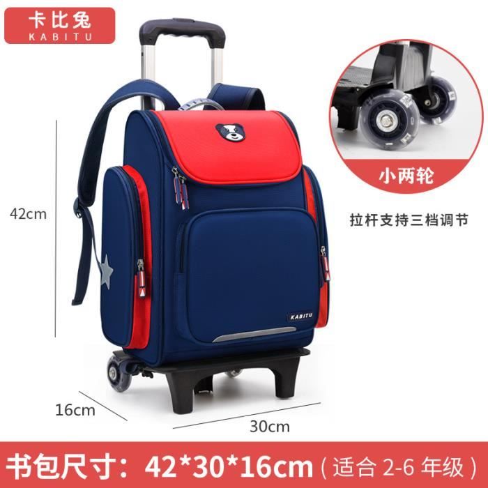 Cartable Rouge Cartable à roulettes Baclpack École pour Les Garçons et Les Filles ...