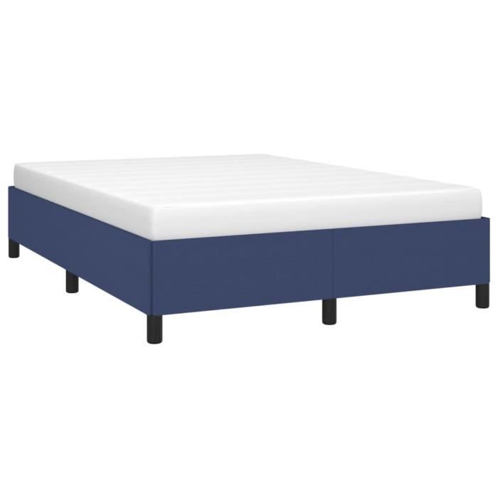 Cadre de lit - CUQUE - AB347064 - 140x190 cm - Tissu 100% polyester - Bleu