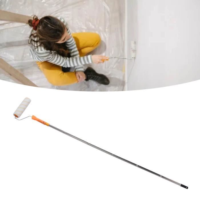 Rouleau à peinture télescopique DILWE - Poteau d'extension de 1,8 m - Pour peindre les plafonds et les murs