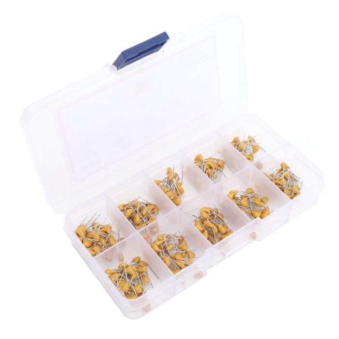 KIT CONDENSATEUR CÉRAMIQUE Essential 500 Pièces Avec 10 Valeurs 50 V 10 186114100085