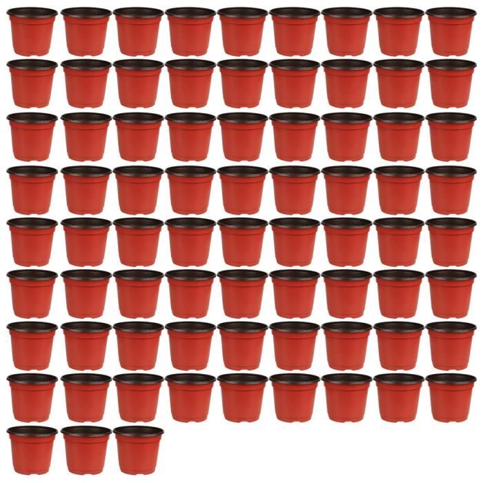 ESTINK Lot de 75 pots de fleurs en plastique, idéaux pour la transplantation, la croissance des graines et la décoration du jardin
