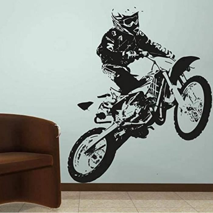 Courses De Motocross Autocollant Moto Cross Sticker Mural Papier