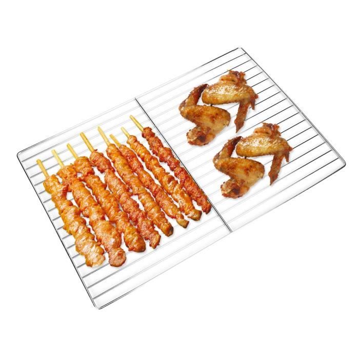 Grille à Saucisses Pliable En Acier Inoxydable - Accessoire Barbecue Avec Manche En Bois - Pour Camping, Pique-nique