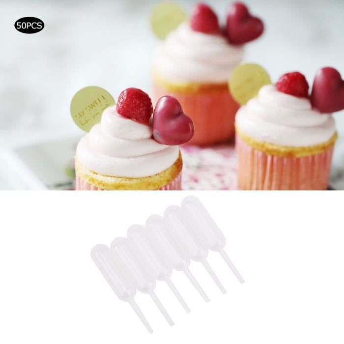 Pipettes Transfert Alimentaire 4ml - Lot De 120, Pour Cupcakes, Chocolat, Décoration