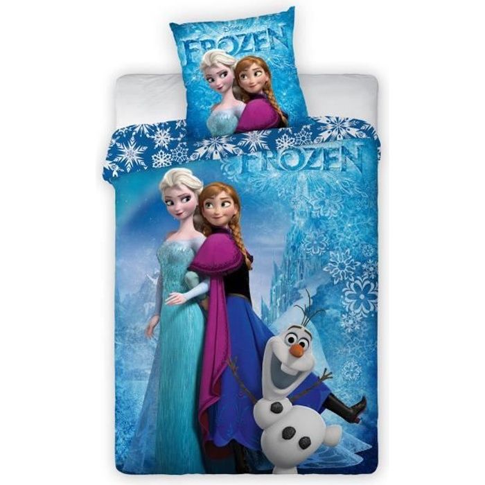 new discount Frozen LA Reine des NEIGES Parure pour Une Personne 140X200 avec TAIE DE 63X63 CM Parure DE LIT Housse DE Couette