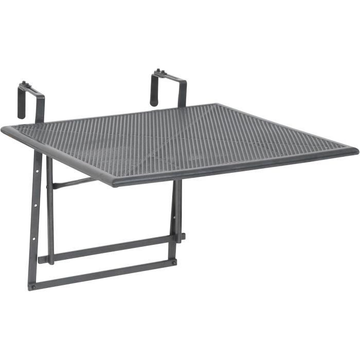 Table de balcon - GREEMOTION - Toulouse - Métal - Réglable en hauteur - 2 personnes