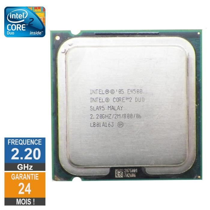 Achat Processeur PC Processeur Intel Core 2 Duo E4500 2.20GHz SLA95 LGA775 2Mo pas cher