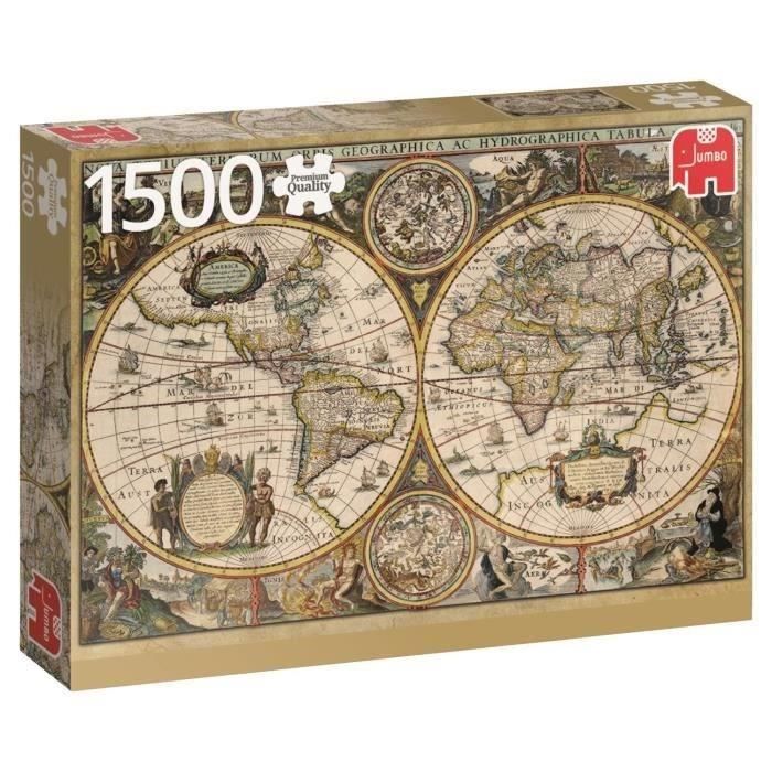 Puzzle 1500 Pièces Carte Du Monde 1630 Jumbo 618345