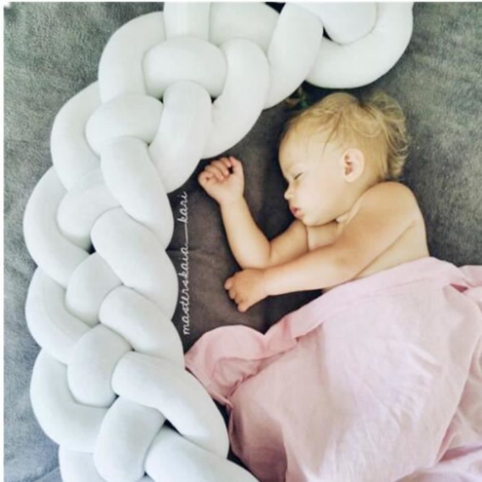 Oreiller Bébé En Forme De Serpent - 100% Mousseline Coton, Longueur 200 Cm