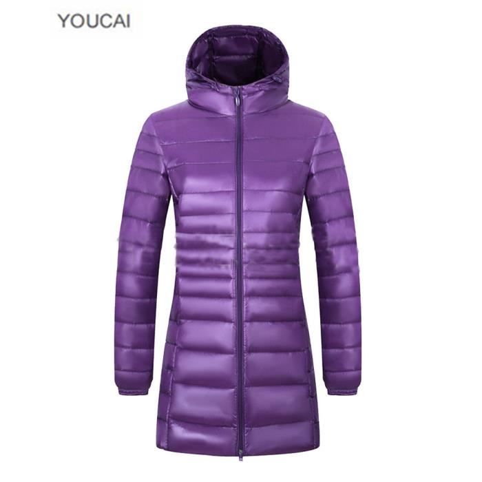 Doudoune Matelassée Détails Contrastés Col Montant Avec Capuche Amovible