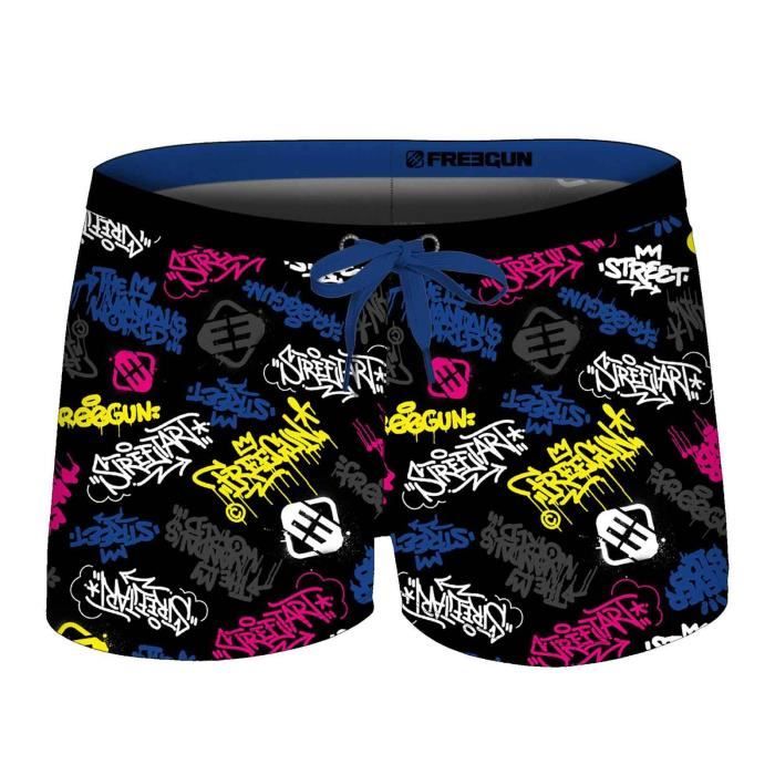 Maillot de Bain Garcon Tag Freegun 12 14 ans Gris Tissu elastique Gris Cdiscount Pret a Porter