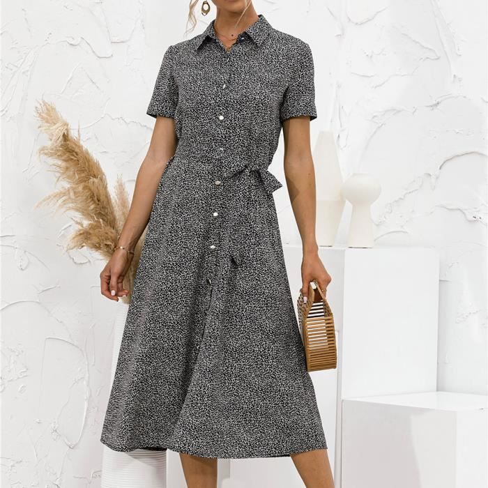 Chemise à Manches Courtes Oblique Jacquard De Soie Et Coton Bleus