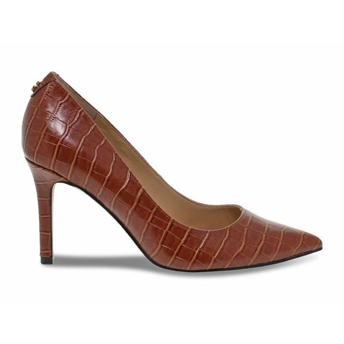 ESCARPIN GUESS D12 C en imprime cuir cuir Femme Achat Vente Escarpins a talons hauts pas cher Cdiscount