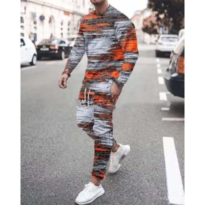 Ensemble Homme Aromm - Survêtement Homme 2 Pièces Waffle - Veste Zippée Et Pantalon - Style Décontracté Sport Bureau Ensemble Sport Homme