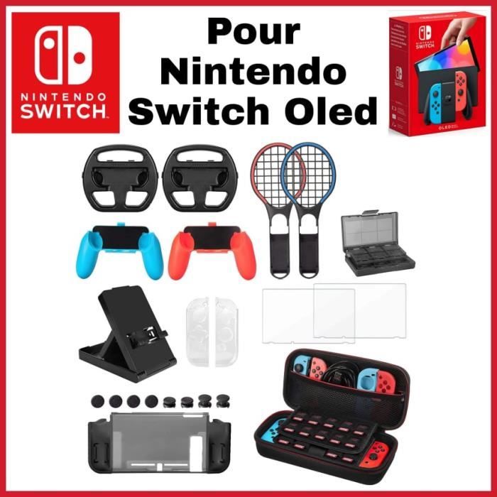 Mega Pack 22 Accessoires pour Nintendo Switch OLED - Etui