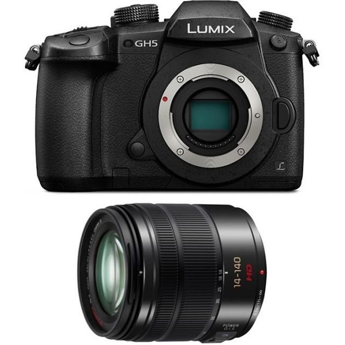 PANASONIC LUMIX GH5 Noir + Objectif G Vario 14140 mm f/3.55.6 ASPH Power OIS Garanti 3 ans