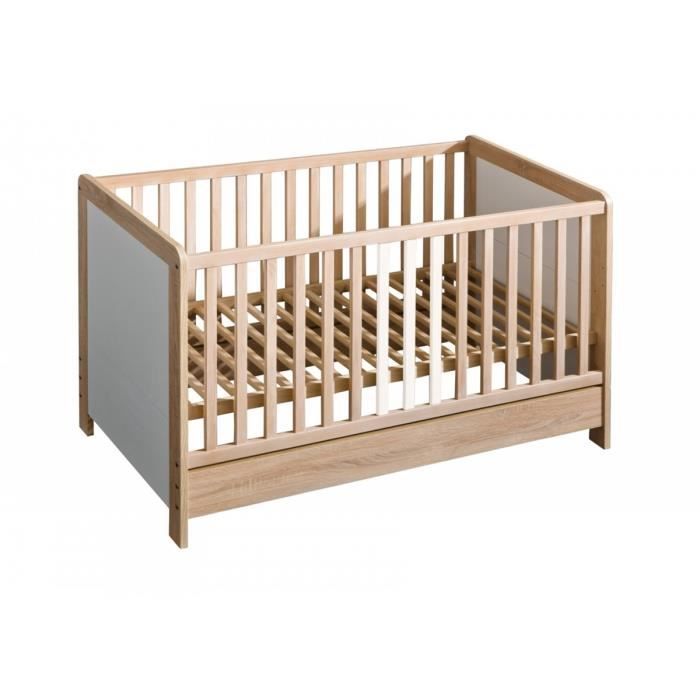 Lit Bebe Lara 140 X 70 Chene Couleur Marketing Blanc Composition Bois Cdiscount Puericulture Eveil Bebe
