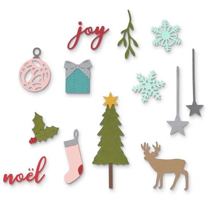 Thinlits die 'festive set' de Sizzix (16 pcs)
