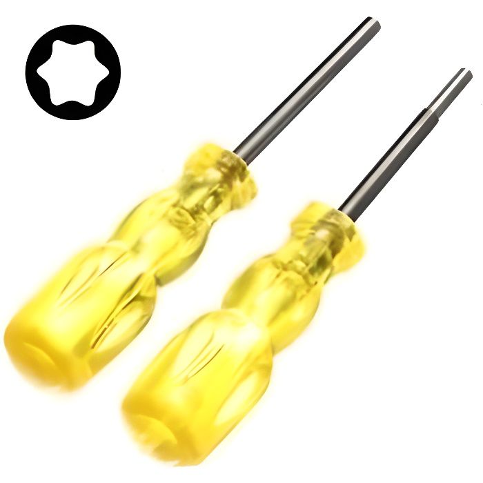 Lot 2 Embouts Tournevis Gamebit 3.8 & 4.5 Mm + Tri-wing - Pour Réparation Consoles