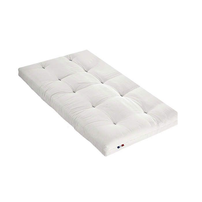 Matelas futon écru en coton 90x190 - Ecru - Garantie 5 ans - Terre de Nuit Matelas futon écru en coton 90x190 - Ecru - Garantie 5 ans - Terre de Nuit
