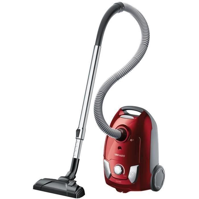 TORNADO Aspirateur sans sac TO1900EL Cyclonclassic Rouge et noir pas cher 