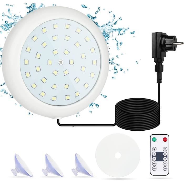 2 Lampes LED Flottantes Pour Piscine - Étanches IP68, 8 Modes Couleur - Pour Jacuzzi, Jardin, Décoration - Piles AAA
