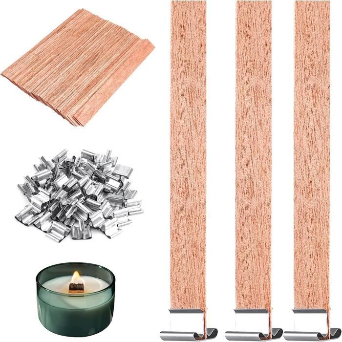 Kit Fabrication De Bougies DIY - 1 Pot à Fusion Inox 400ml, 150 Mèches, 160 Autocollants, 2 Supports