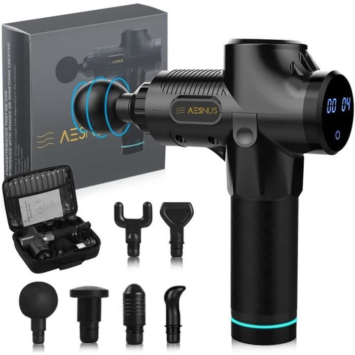 Pistolet De Massage GESS - 9 Têtes Pour Soulager Les Muscles En Profondeur