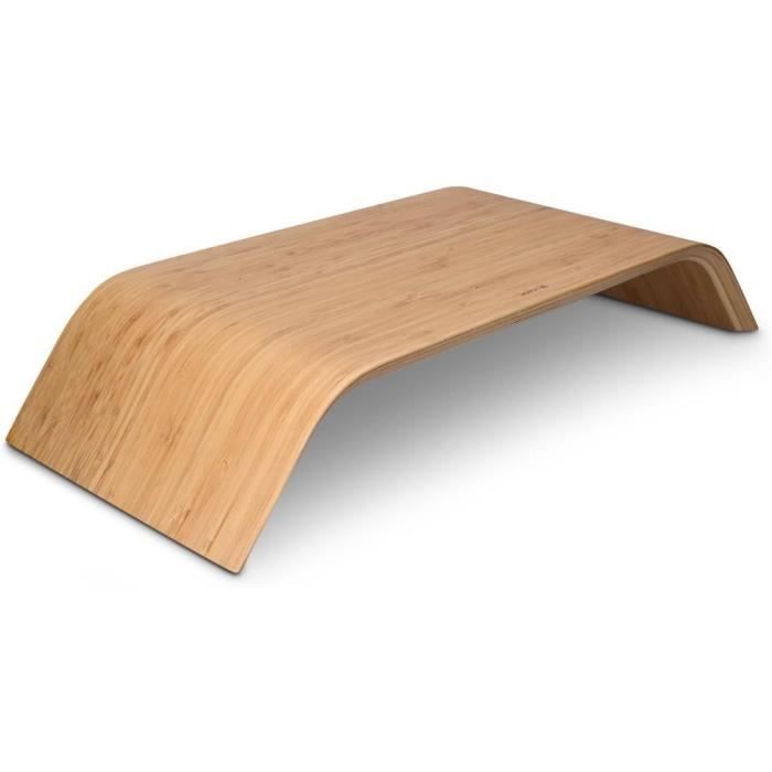 Support Moniteur En Bambou - Socle Réhausseur Pour écran PC/TV - Design Naturel