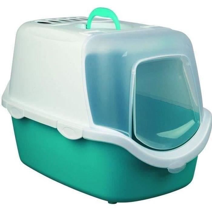 TRIXIE Maison de toilette Vico Easy Clean - Bac à litière chat 40 × 40 × 56 cm