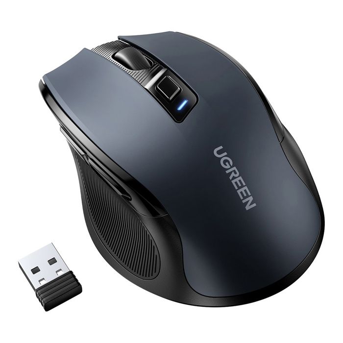 UGREEN sans Fil Ergonomique Silencieuse 2 4GHz 4000 DPI Optique Réglable avec Récepteur USB Ordinateur Autonomie de Pile Prolongée Compatible avec Mac PC Portable Tablette - vue 3
