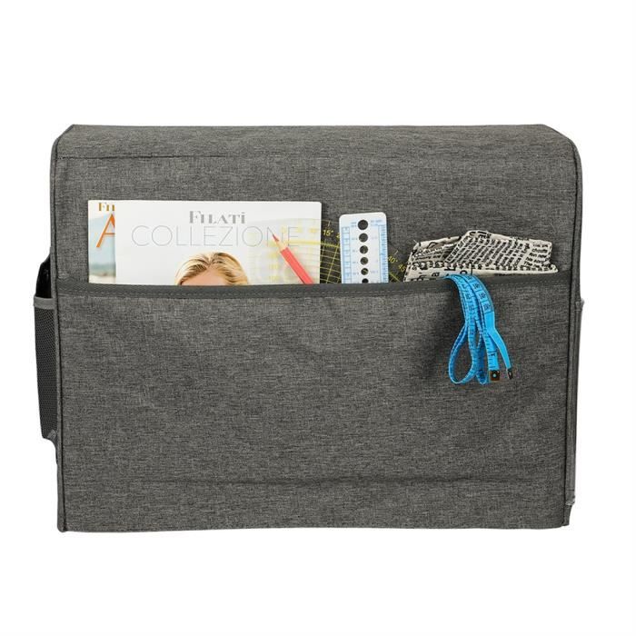 Sac De Rangement Et Transport Pour Machine à Coudre - Tissu Oxford - Poches Multiples, Poignée Solide - Noir - 3
