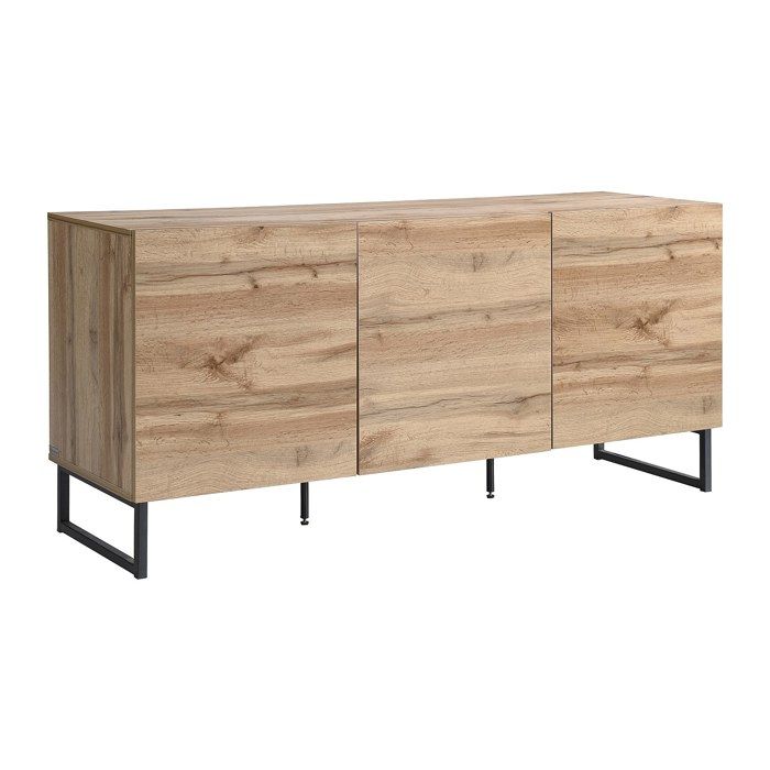 Buffet avec 3 portes - Naturel clair - CEVANIA Buffet avec 3 portes - Naturel clair - CEVANIA