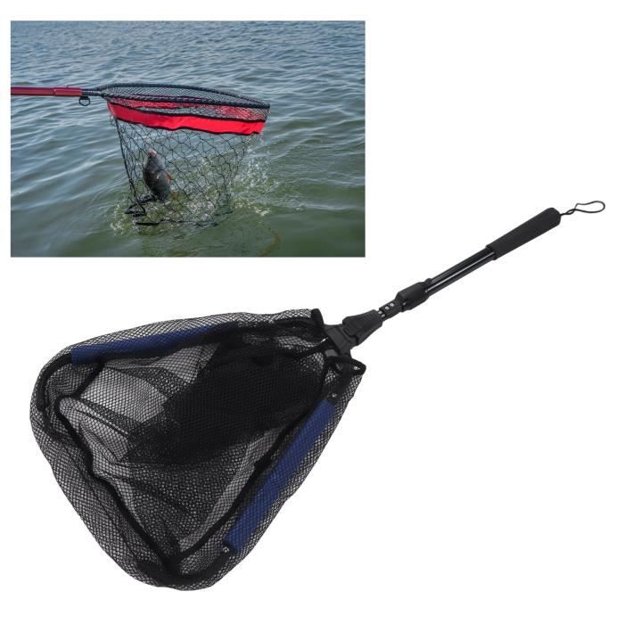 Épuisette Zite Fishing 3 M Télescopique – Filet Caoutchouc 80x70 Cm, Pliable D'une Main !