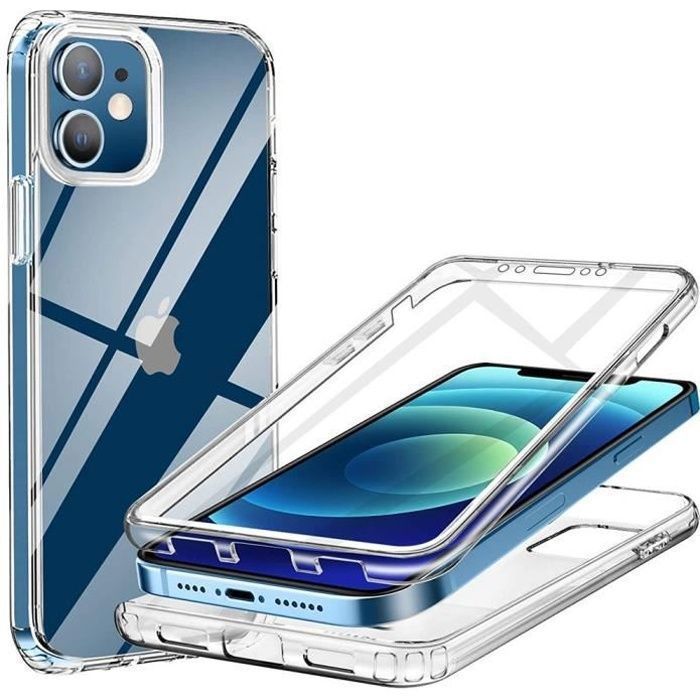 Coque 360 Transparente Antichoc Pour IPhone 16 - TPU Souple - Compatible Charge Sans Fil - Neuf
