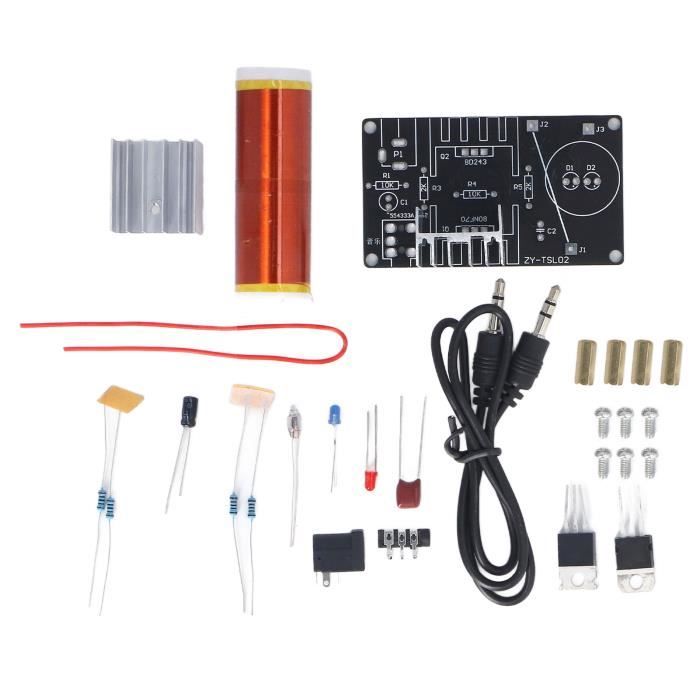 Kit 2 Mini Transformateurs Pour Haut-parleur à Bobine Tesla - 15-24V, 15W - Avec Fonction Musique - À Souder - 11