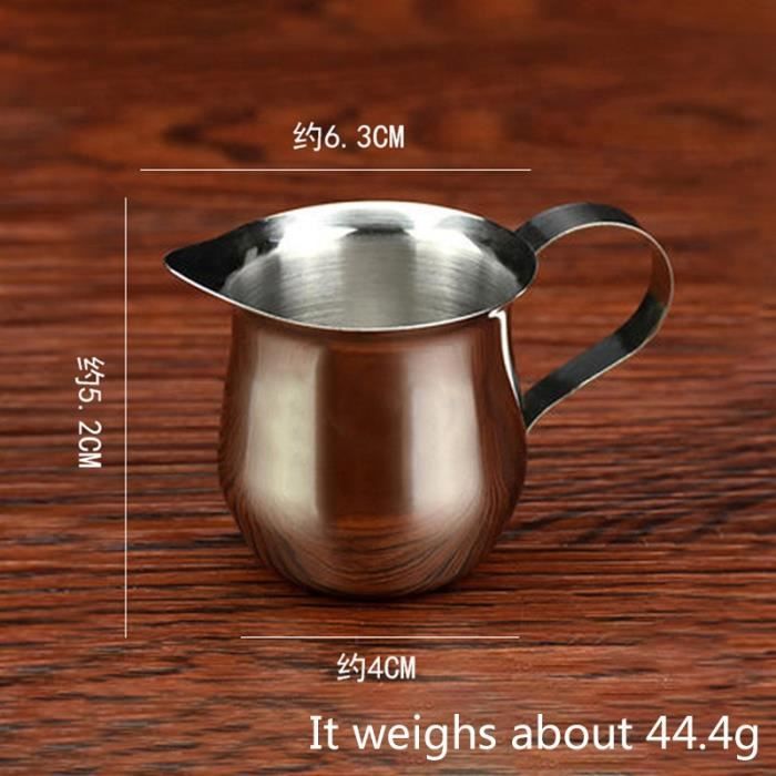 Bricco Latte Pack De 6 Pichets à Lait Inox 90ml - Pichets Mousseur Pour Café - Crémiers Miniatures - Acier Inoxydable Pichet Inox