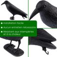 Lot de 9 Corbeaux factices ARTECSIS - Corbeau Anti-Pigeon Leurre de jardin en Plastique Noir-1