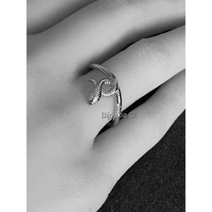 Bague Serpent Entrelacé En Argent Massif - Taille 52 - Bijou Vintage Français