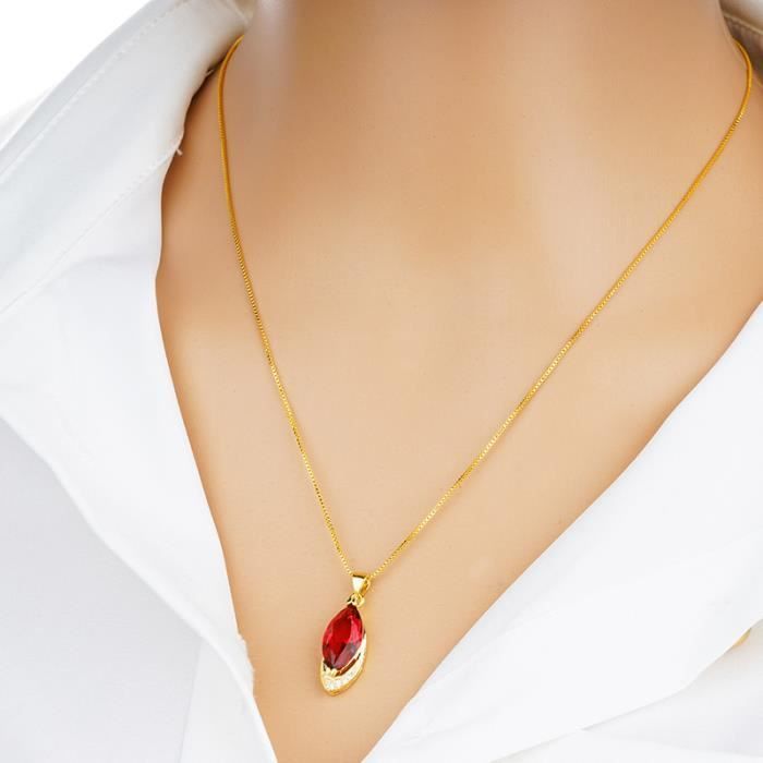 Parure Bijoux Femme FDEETY - Collier Et Boucles D'Oreilles Cristal Strass, Zircone Cubique - Cadeau Mariage, Anniversaire