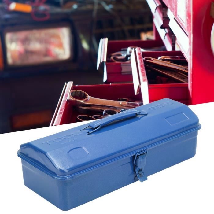 Tbest boîte à outils en fer Support de conteneur de boîte de rangement  d'outil de réparation de boîte à outils multifonction