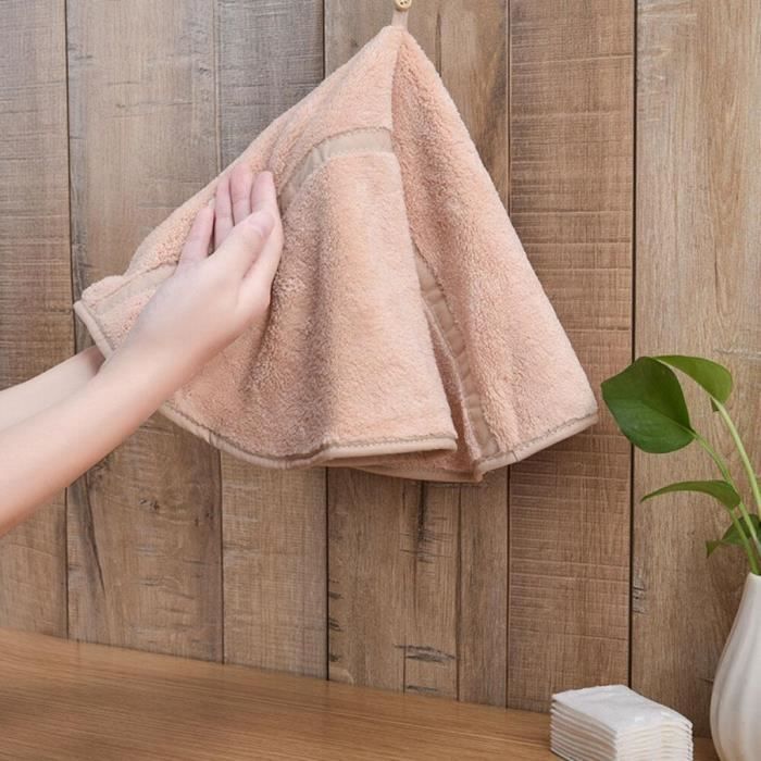 Serviettes de bain de main de coton de cuisine de luxe épaississent le  séchage rapide de serviette doux pour la peau Rose Hellery