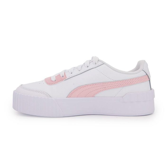 Puma Rose Basket Carina Puma Femme Baskets Blanches/Rose Femme