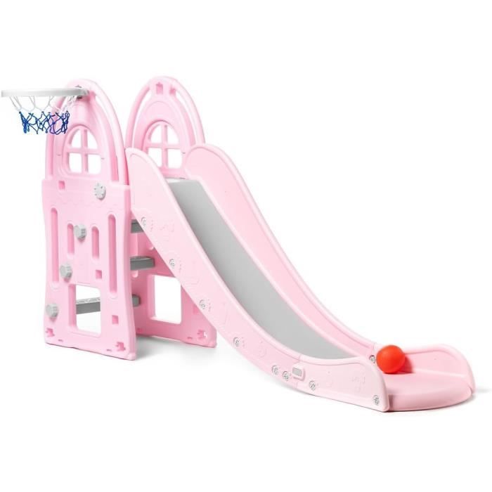 Toys Toboggan XL Rose Toboggan pour Jardins, Parcs et intérieurs. Jeux d'extérieurs idéales